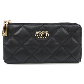 Autre Marque Cartera larga de cuero COCOCELUX GOLD Negro