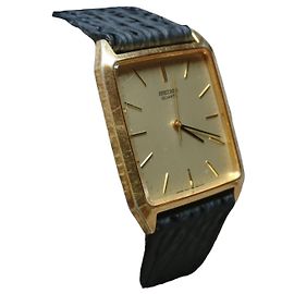Seiko Chariot Montre Quartz Plaqué Or 7431-5210 Doré
