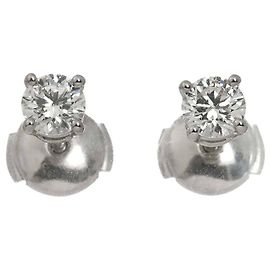 Tiffany & Co. Platinum Solitaire Diamond Stud Earrings Other