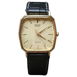 Seiko Dolce Montre Quartz Plaqué Or 7731-5120 Doré