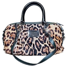 Dolce & Gabbana Miss Urbanette Handtasche Leopard Print Braun Schwarz Leopardenprint