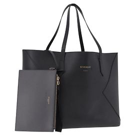 Bolsa Tote GIVENCHY em couro preto e dourado Auth bs36179A Preto Dourado