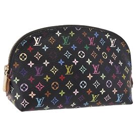 LOUIS VUITTON Monogram Multicolor Pochette Pouch Black M47355 LV Auth 192009 Noir