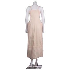 Vestido largo de algodón rosa pálido Marithé et François Girbaud Rosa