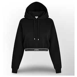 Sudadera corta de algodón Loewe - Negro Negro