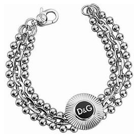 Bracciale Dolce & Gabbana DJ1041 argento e nero Nero Argento
