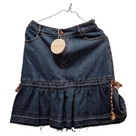See By Chloé Jeansrock mit Volants Blau