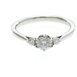 Autre Marque Platinum Diamond Engagement Ring Silvery