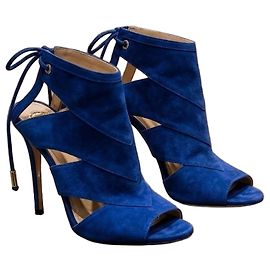 Sandali Elisabetta Franchi in Pelle Scamosciata Blu Blu