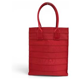 Bolsa Tote de couro vermelho Salvatore Ferragamo Vermelho