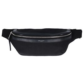 Saint Laurent Black Canvas Fanny Pack Black