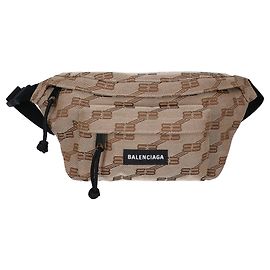Balenciaga BB Monogram Jacquard Fanny Pack Beige