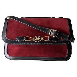Céline Celine Sulky Borsa Box Bordeaux Nero Rosso