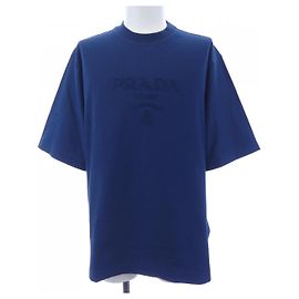 Camiseta de algodón técnico Prada Azul Azul marino