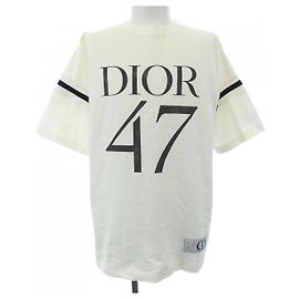Camiseta de jersey de algodão Slub DIOR 47 da Dior Branco