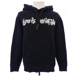 Louis Vuitton Grafik-Kapuzenpullover Schwarz