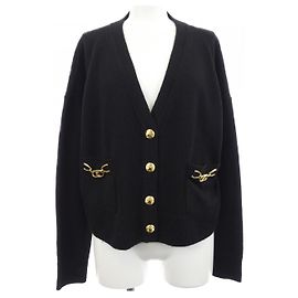 Céline CELINE Triomphe Gourmette Kaschmir-Cardigan Schwarz