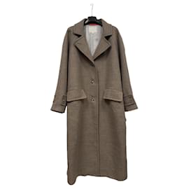 Autre Marque Naja Lauf Wool Blend Long Coat Beige