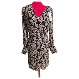 Ba&Sh Gizelle Printed Short Dress Black Multiple colors Purple
