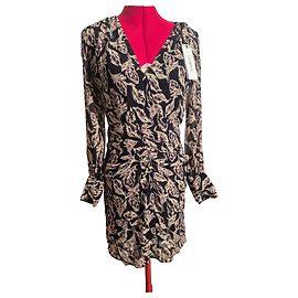 Ba&Sh Gizelle kurzes Kleid mit Print Schwarz Mehrfarben Lila