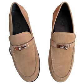 Mocassins Hermès Destin chèvre Beige
