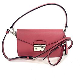 Bolsa de ombro Prada Saffiano rosa Rosa