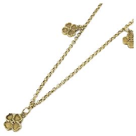 Collier Chanel doré avec pendentif Doré