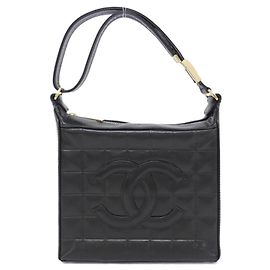 Bolsa de Alça Chanel Chocolate Bar Line 17360 Preto