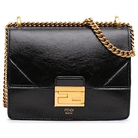 Fendi Black Small Leather Kan U Crossbody Noir