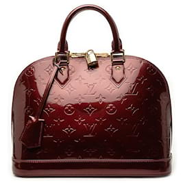 Louis Vuitton Alma PM Vernis Monogram Rojo Roja Burdeos