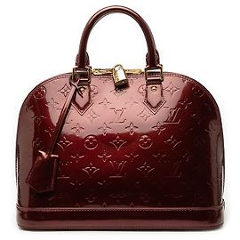 Louis Vuitton Alma PM Vernis Monogram Rosso Rosso Bordò