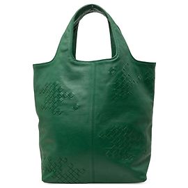 Bolsa Tote Regent em couro verde com acabamento Intrecciato Bottega Veneta Verde