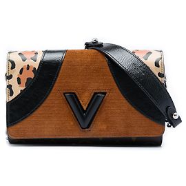 Cartera con cadena Louis Vuitton Marrón Monogram Wild at Heart Twist Castaño