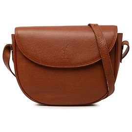 Bolsa transversal Saint Laurent em couro marrom Marrom