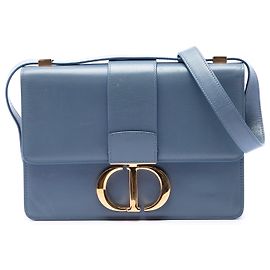 Dior Bolsa 30 Montaigne Flap em couro azul Azul