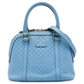 Sac à main Gucci Blue Mini Microguccissima Dome Bleu Bleu clair