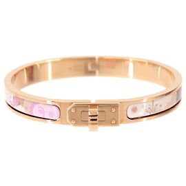 Hermès Pulsera Mini Clic Kelly PM Hermes Blanco Dorado