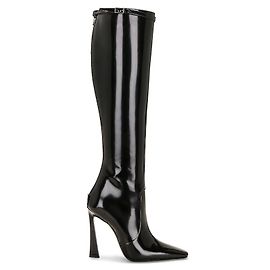 Saint Laurent Black patent leather high heel boots Black