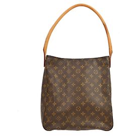 Louis Vuitton Monogram Looping Monogram Canvas GM Marrom
