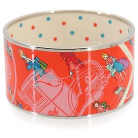 Hermès Pulsera Bangle Hermes Email TGM Plata Naranja