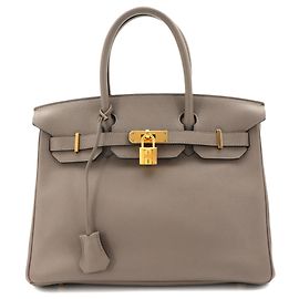 Hermès Bolsa Hermes Birkin 30 em Gris Asphalt Outro