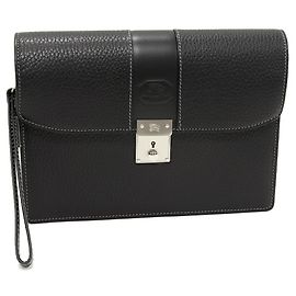Pochette en cuir Burberry Noir