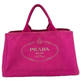 Sacola de pano Prada Canapa Rosa