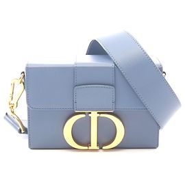 Sac à bandoulière en cuir 30 Montaigne Dior Bleu
