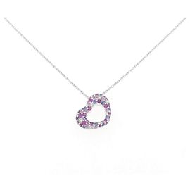 Autre Marque Collana Ponte Vecchio EMOZIONE MINIMO Au750 Diamond Sapphire Argento