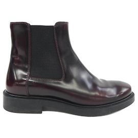 Botas de couro TOD'S Vermelho