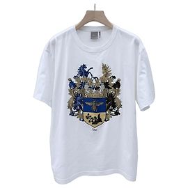 Dior T-Shirt mit Blazon-Print und kurzen Ärmeln Weiß Weiß