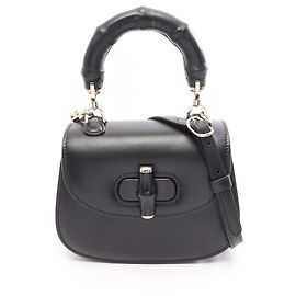 Gucci 2-Way Leather Handbag Black