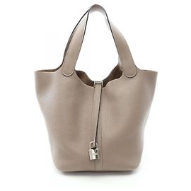 Hermès Bolsa Hermes Picotin Lock MM Marrom