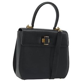 Salvatore Ferragamo Gancini en cuir Small Noir